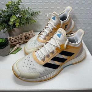 adidas ADIZERO UBERSONIC 4 Tennis Shoes Semi Spark and Off White Women’s Sz 9.5
